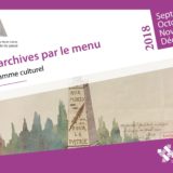 Programme septembre-décembre 2018 des Archives départementales de la Haute-Saône