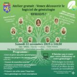 Atelier gratuit : découvrez le logiciel de Généalogie : HEREDIS pro !