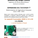 Conférence 8 Novembre 2025: « Apprendre de l’occupant ? Modernisation de l’agriculture française entre 1940 et 1944. »