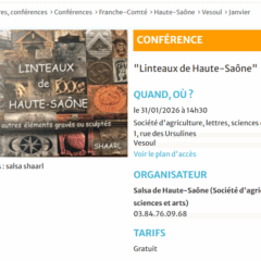 Samedi 31 janvier 2026 : Présentation du livre des Linteaux par Jean-Pierre BÉVALOT