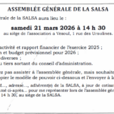 Samedi 21 mars 2026 à 14h30 : Assemblée Générale