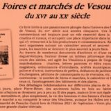 Livre : Foires et marchés de Vesoul du XVI ème au XX ème siècle – Roland GROSPERRIN