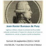 Samedi 26 septembre 2026 : Conférence Jean-Xavier Bureaux de Pusy